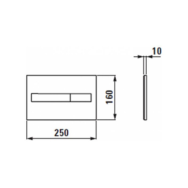 PLATE DUAL FLUSH LIS AW1 BLMA