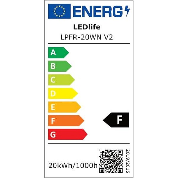 LED PANEL LPFR-20WN V2 20W LED 4000K