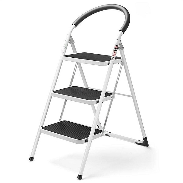 3 STEP STEEL LADDER BL-C103 WHITE