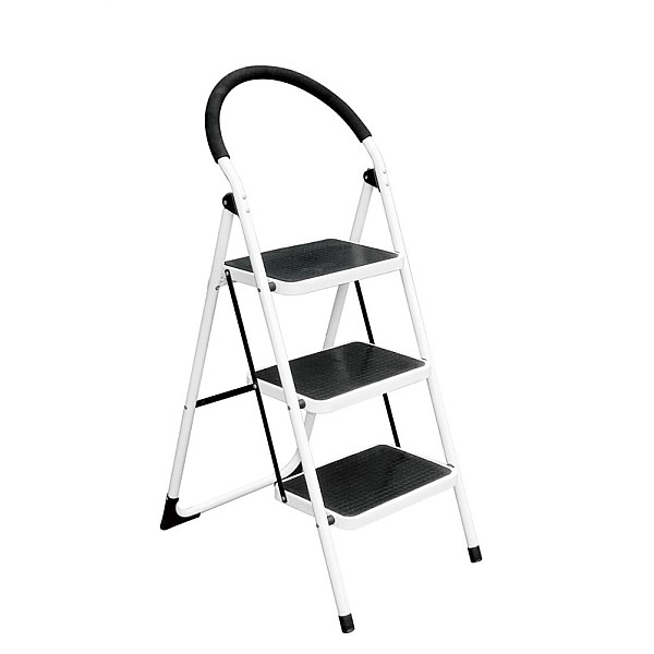 3 STEP STEEL LADDER BL-C103 WHITE