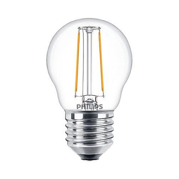 LED lemputė PHILIPS. P45. E27. 2 W. 250 lm. 2700 K