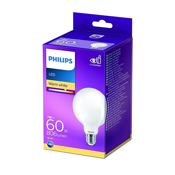 LED lemputė PHILIPS. G93. E27. 7 W. 806 lm. 2700 K