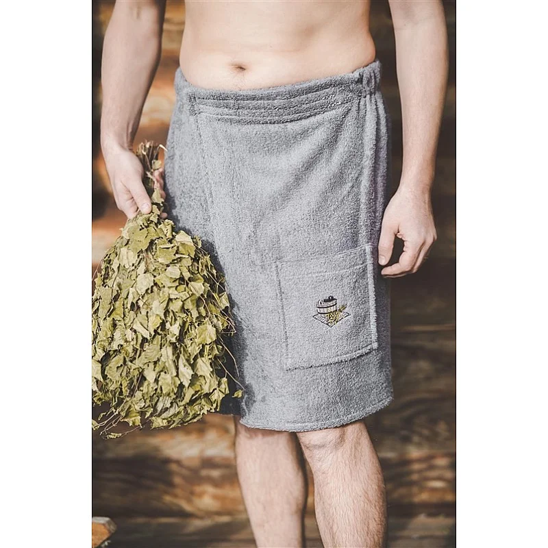 Pirts priekšauts pelēks 55 x 150 NAMŲ TEKSTILĖ Pirts priekšauts pelēks 55 x 150 NAMŲ TEKSTILĖ