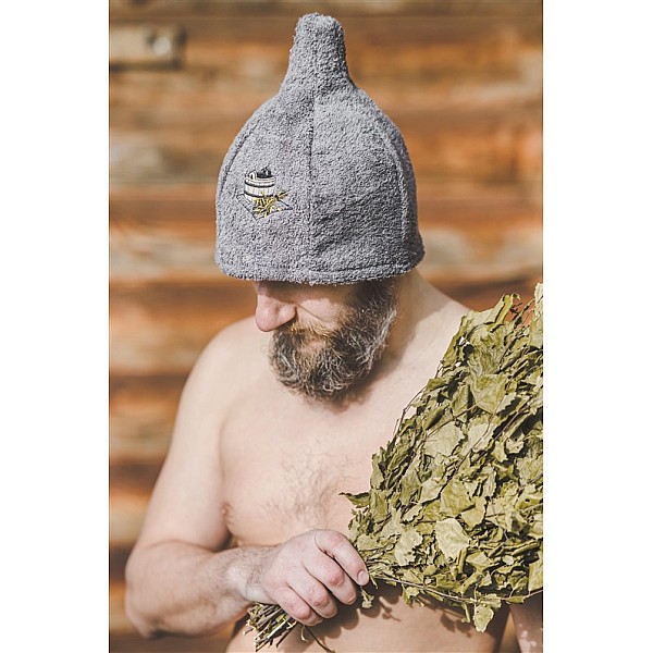 SAUNA CAP COTTON GRAY