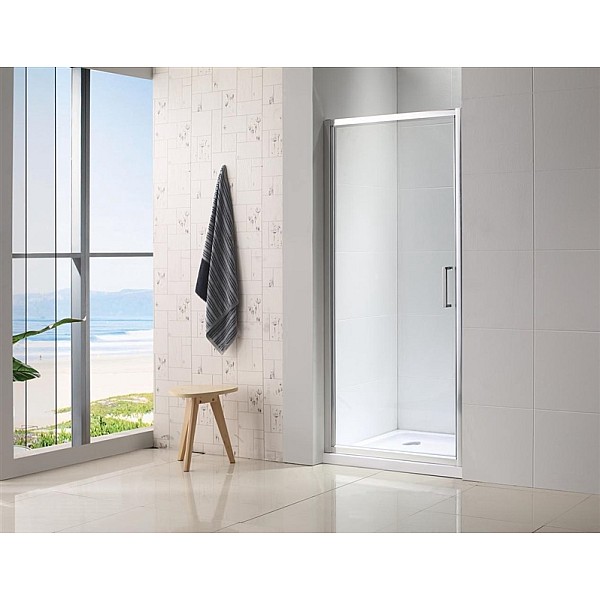 SHOWER DOOR 80X190CM 6MM CHROME