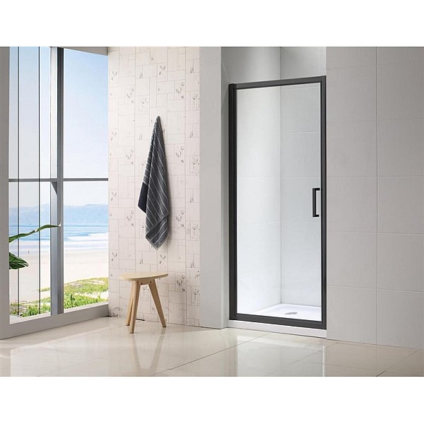 SHOWER DOOR 80X190CM 6MM  BLACK