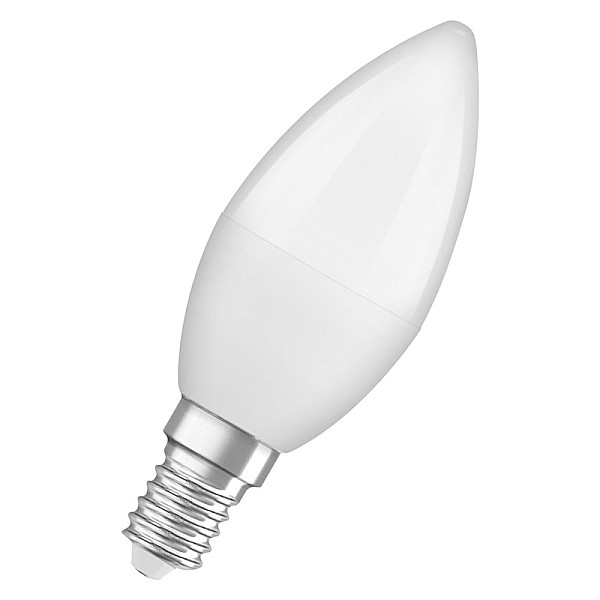 LED lempa Osram B35. 5.5W. E14. 2700K. 470lm. matinė