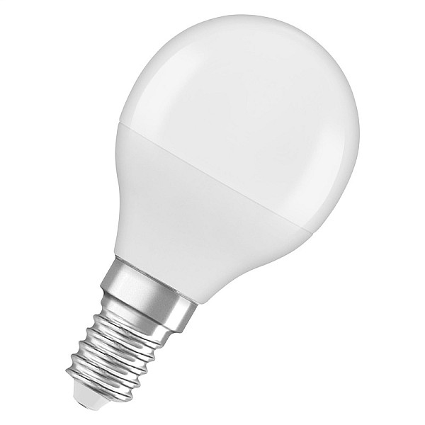 LED lempa Osram P45. 5.5W. E14. 2700K. 470lm. matinė