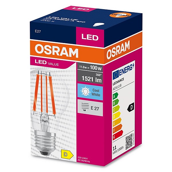 VALUECLA100 10W/840 230V FIL E27 OSRAM