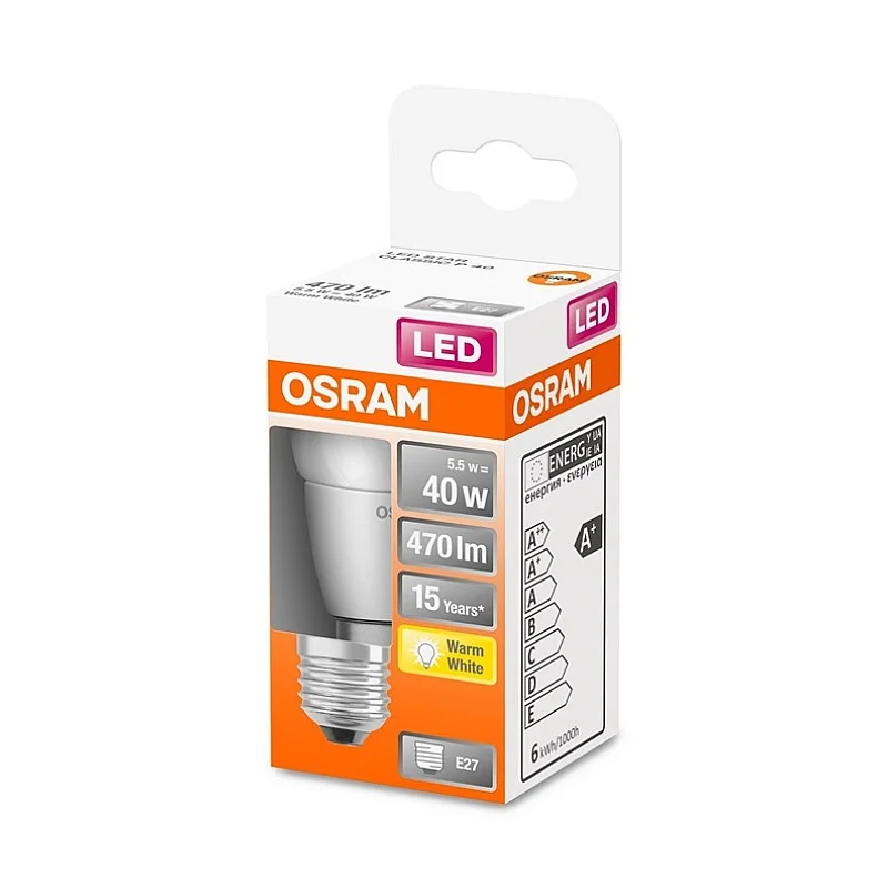 LEDSCLP40 5.5W/827 230VFR E27 OSRAM