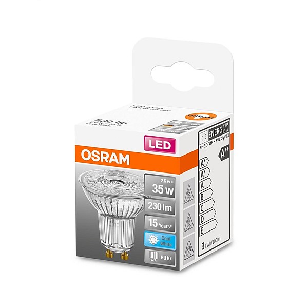 LSPAR163536 2.6W/840 230V GU10 OSRAM