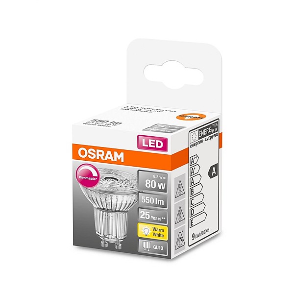 LSSPR16D8036 8.3W/927 230V GU10OSRAM