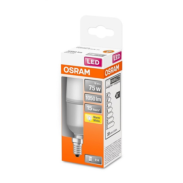 LED lempa Osram STICK. 10W. E14. 2700K. 1050lm. matinė