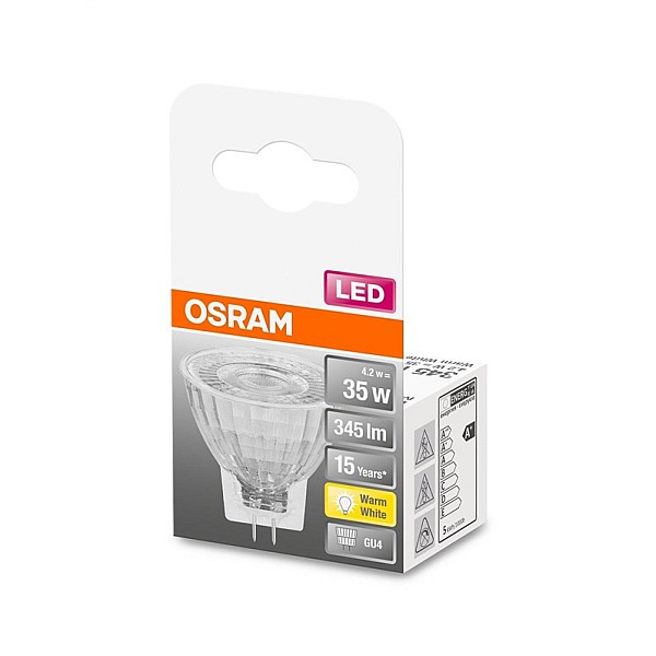 LED lemputė OSRAM. MR11. GU4. 4.2 W. 345 lm. 2700 K