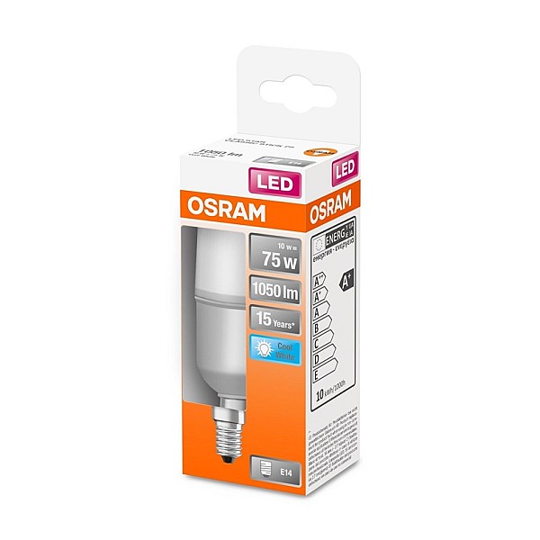 LED lempa Osram STICK. 10W. E14. 4000K. 1050lm. matinė