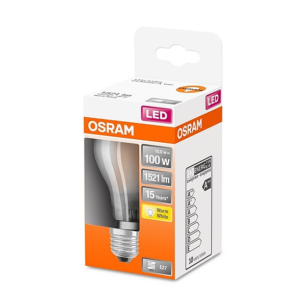 LED lemputė OSRAM. A60. E27. 10 W. 1521 lm. 2700 K