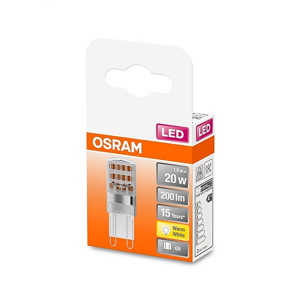 LEDPIN20 CL 1.9W/827 230V G9 OSRAM