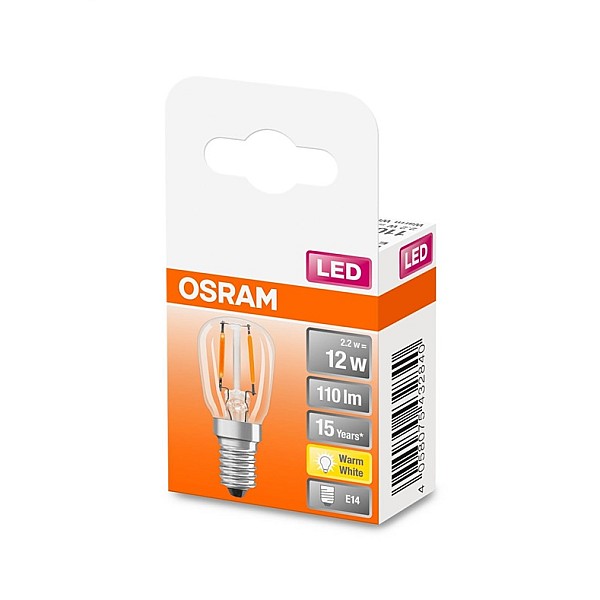 LED lempa Osram Filamentinė. T26. 2.2W. E14. 2700K. 110lm