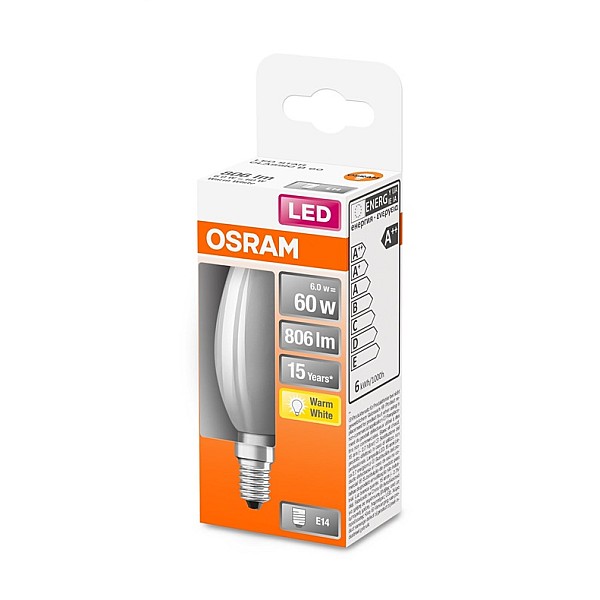 LEDSCLB60 6W/827 230V GLFR E14 OSRAM