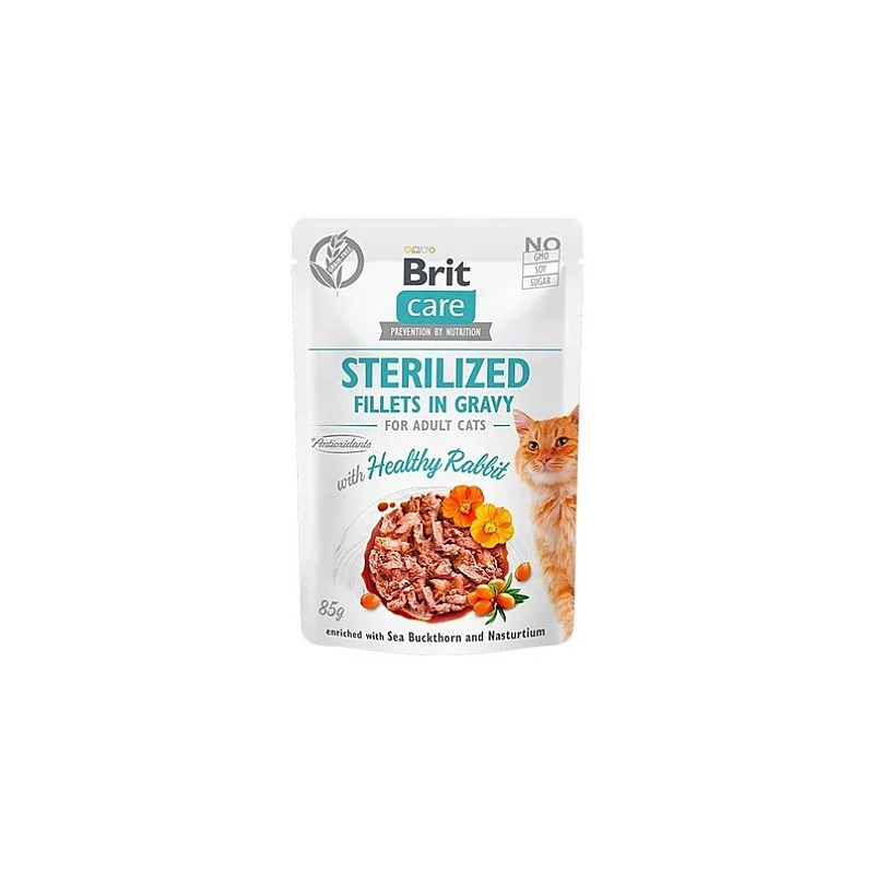 Konservi kaķiem BRIT CARE HEALTHY TRABBIT 85 G