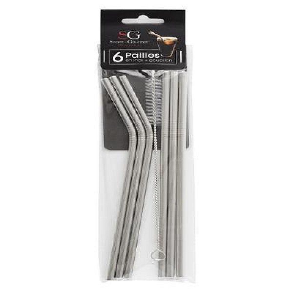 7PCS SET SS STRAWS