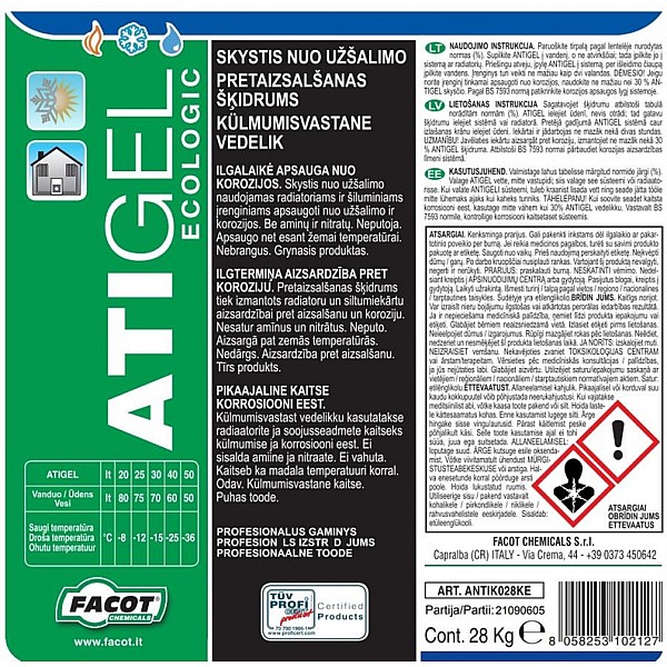 ANTIFREEZE LIQUID FACOT ANTIK028KE