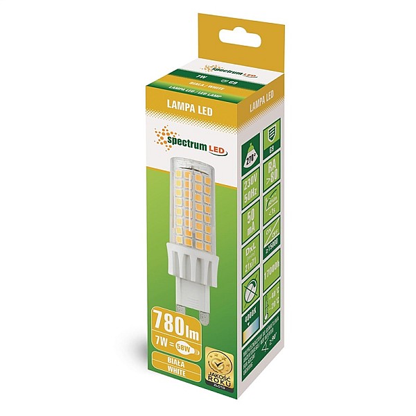 LED SPULDZE G9  T15 7W 4000K 780LM