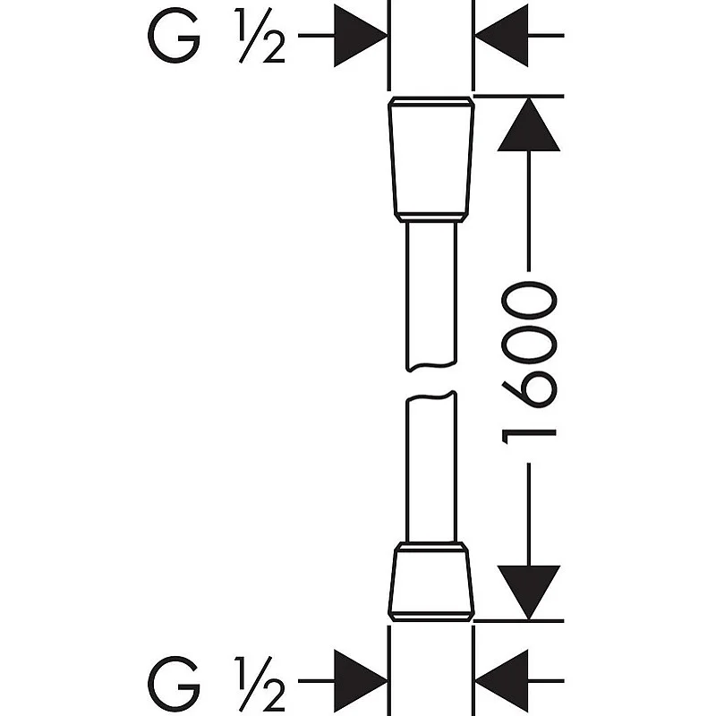 Hansgrohe Isiflex Shower Hose 1.6m Black