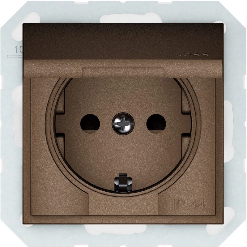Kištukinis lizdas VILMA QR1000. mocha spalovos. IP44 Kištukinis lizdas VILMA QR1000. mocha spalovos. IP44