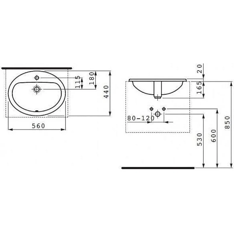 Laufen Pro B 560x440mm Washbasin White Laufen Pro B 560x440mm Washbasin White