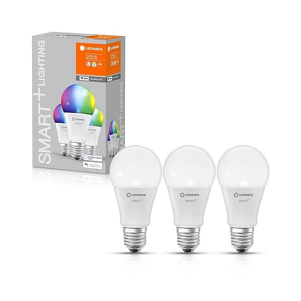 Išmanioji LED lempa SMART WIFI. A60. 9W. E27. 806lm.RGBx3vnt