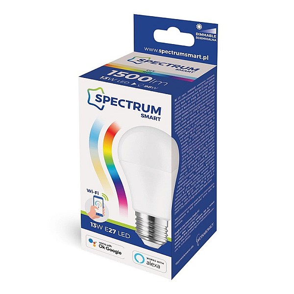 Lemputė Spectrum LED. A65. RGB E27. 13 W. 1500 lm