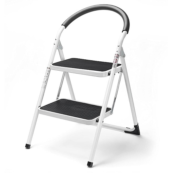 2 STEP STEEL LADDER BL-C102 WHITE