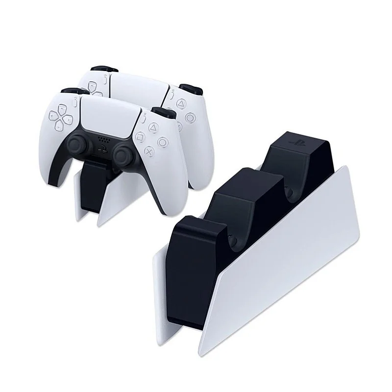 Uzlādes stacija Sony DualSense PS5. balta/melna Uzlādes stacija Sony DualSense PS5. balta/melna