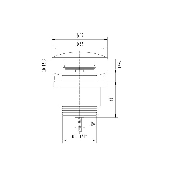 BOTTOM VALVE KLIK-KLAK 2311