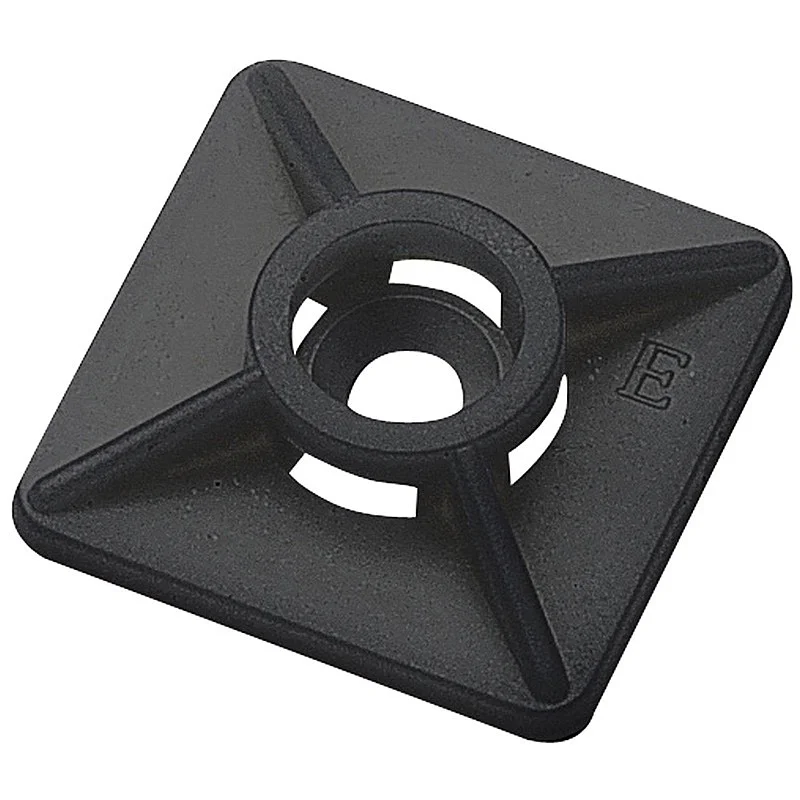CABLE TIE BASE SELF ADHES L27 4.8MM BLAC