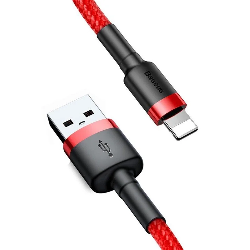 Kabelis BASEUS USB Type A M. Lightning M. 0.5m. sarkans Kabelis BASEUS USB Type A M. Lightning M. 0.5m. sarkans