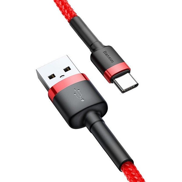 Kabelis BASEUS USB Type A M. USB Type C M. 0.5m. raudonas