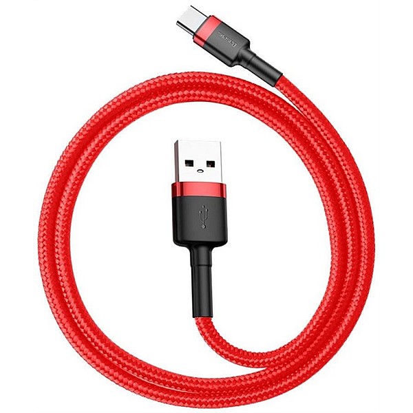 CABLE USB 2.0 TO USB-C 0.5M QC3 RED