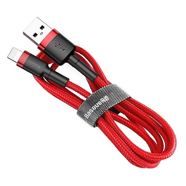 Kabelis BASEUS USB Type A M. Lightning M. 0.5m. sarkans