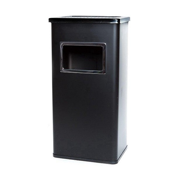 SQUARE TRASH BIN WITH ASHTRAY T-F5617M