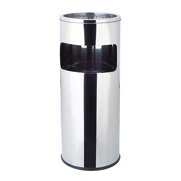 ROUND TRASH BIN WITH ASHTRAY T-Y0617S