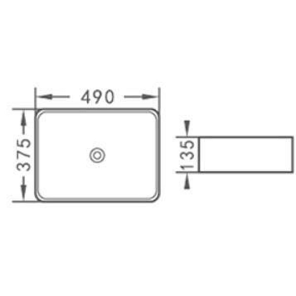 Uzliekama izlietne 49 cm acb8025