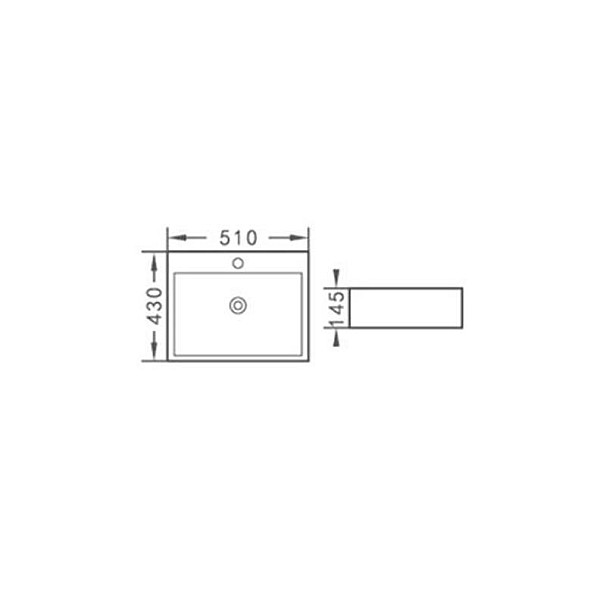 COUNTER TOP WASHBASIN 53 CM ACB8207