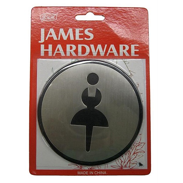 FEMALE TOILET DOOR SIGN 97MM