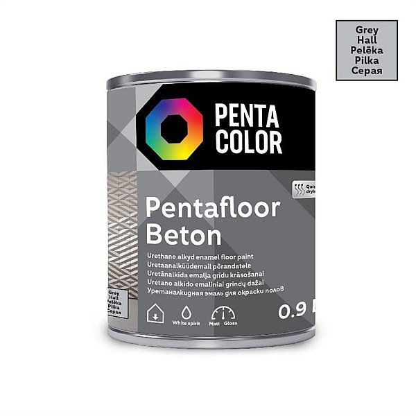 GRĪDAS KRĀSA PENTAFLOOR BETON PELĒK.0.9L