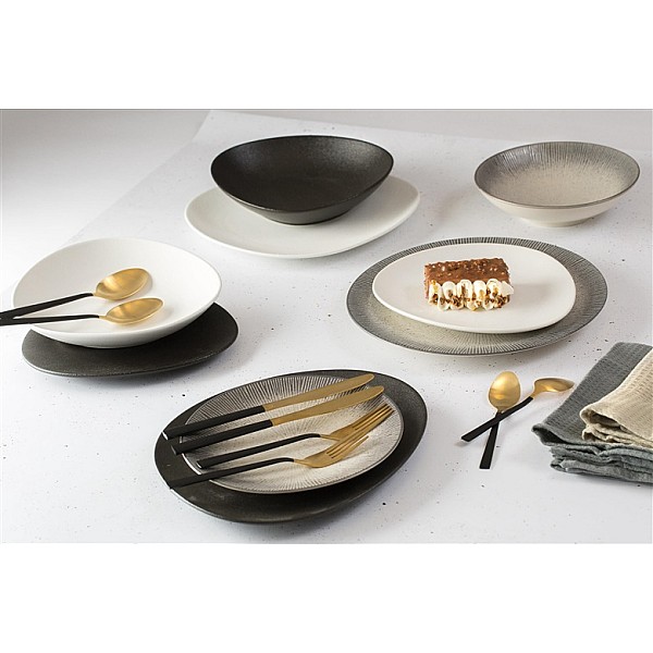 DESSERT PLATE GALET BLACK 23CM