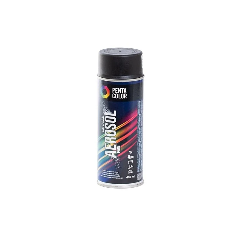 PAINT AEROS PENTA BLACK MAT 400ML R-9005