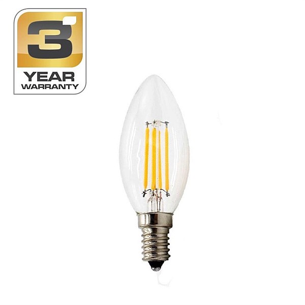 LED BULB B35 2W E14 2700K 250LM FILAM