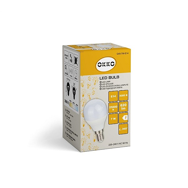 LED BULB G45 7W E14 620LM 3000K MATTE